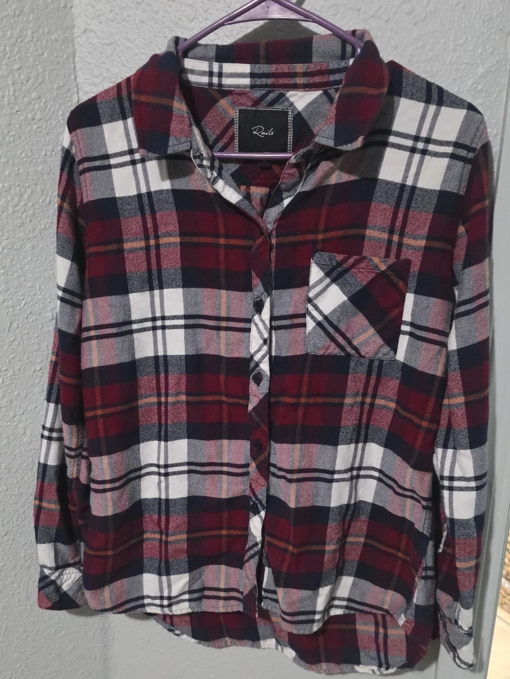 Rails Women’s Red Plaid Button-Up Shirt Medium